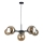 Lampadario a sospensione con filo KALIOPE II 6xE14/50W/230V nero/fumé beige
