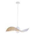 Lampadario a sospensione con filo KAPELLO 1xE27/60W/230V diametro 55 cm bianco/oro