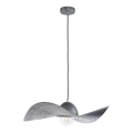 Lampadario a sospensione con filo KAPELLO 1xE27/60W/230V diametro 55 cm grigio/argento