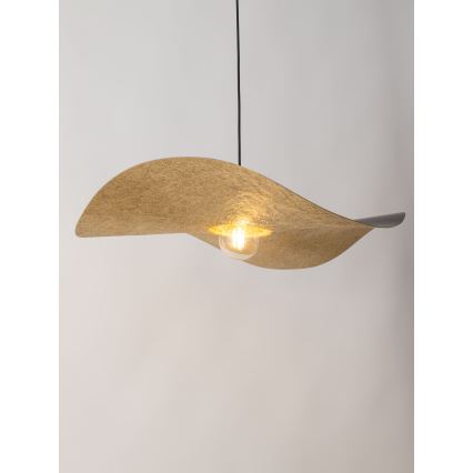 Lampadario a sospensione con filo KAPELLO 1xE27/60W/230V diametro 76 cm nero/oro