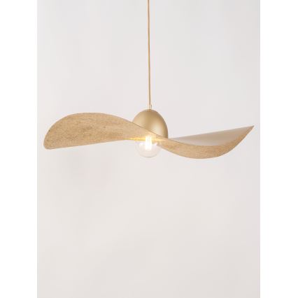 Lampadario a sospensione con filo KAPELLO 1xE27/60W/230V diametro 76 cm oro