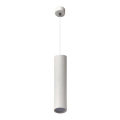 Lampadario a sospensione con filo KARADON 1xGU10/30W/230V 17 cm bianco