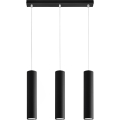 Lampadario a sospensione con filo KARADON 3xGU10/30W/230V nero