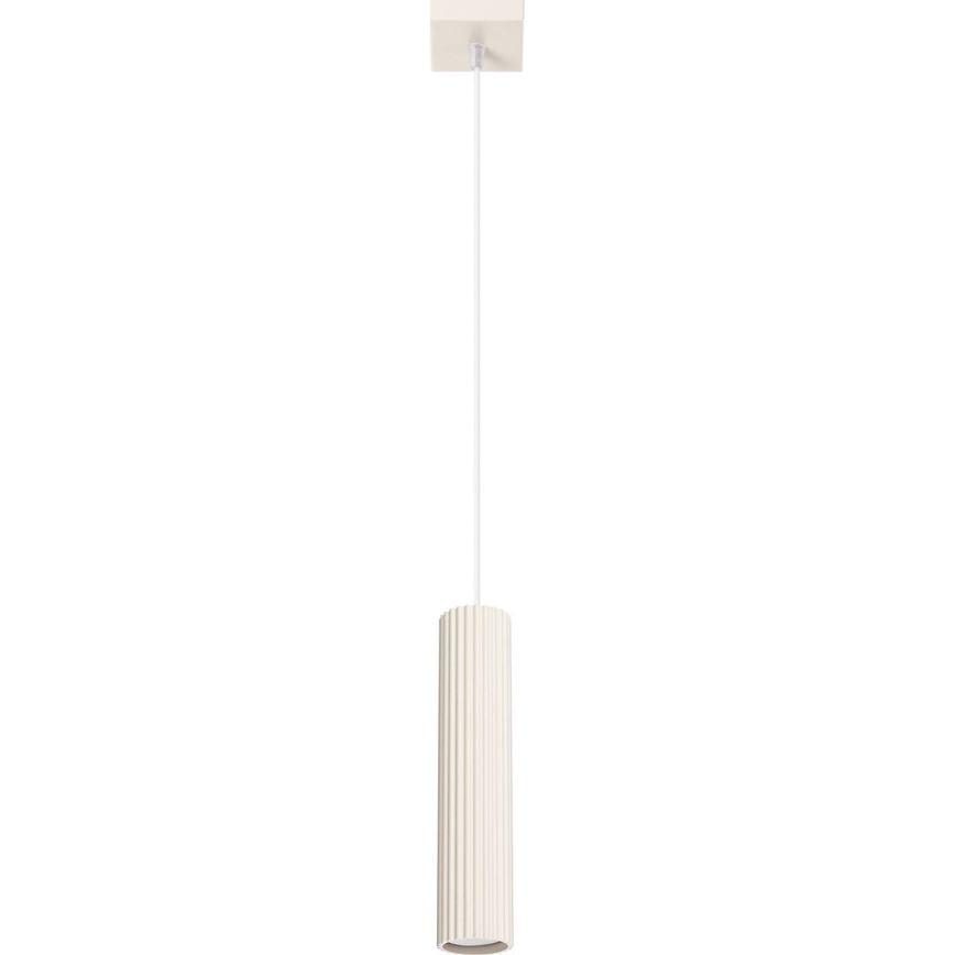 Lampadario a sospensione con filo KARBON 1xGU10/10W/230V color crema