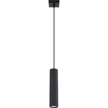 Lampadario a sospensione con filo KARBON 1xGU10/10W/230V nero