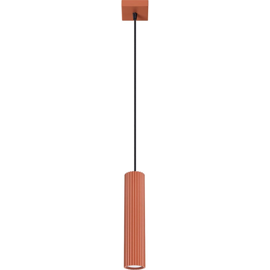 Lampadario a sospensione con filo KARBON 1xGU10/10W/230V rosso
