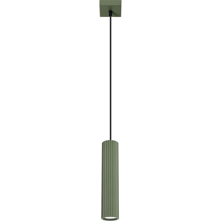 Lampadario a sospensione con filo KARBON 1xGU10/10W/230V verde