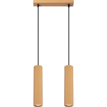 Lampadario a sospensione con filo KARBON 2xGU10/10W/230V oro