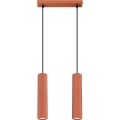 Lampadario a sospensione con filo KARBON 2xGU10/10W/230V rosso