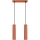 Lampadario a sospensione con filo KARBON 2xGU10/10W/230V rosso