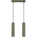 Lampadario a sospensione con filo KARBON 2xGU10/10W/230V verde
