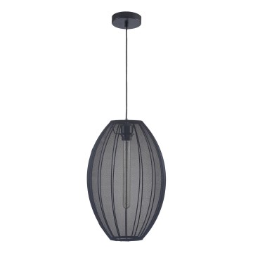 Lampadario a sospensione con filo KAREI 1xE27/20W/230V diametro 30 cm nero