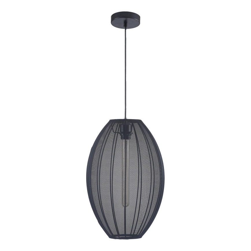 Lampadario a sospensione con filo KAREI 1xE27/20W/230V diametro 30 cm nero