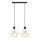 Lampadario a sospensione con filo KARO 2xE27/15W/230V oro/nero