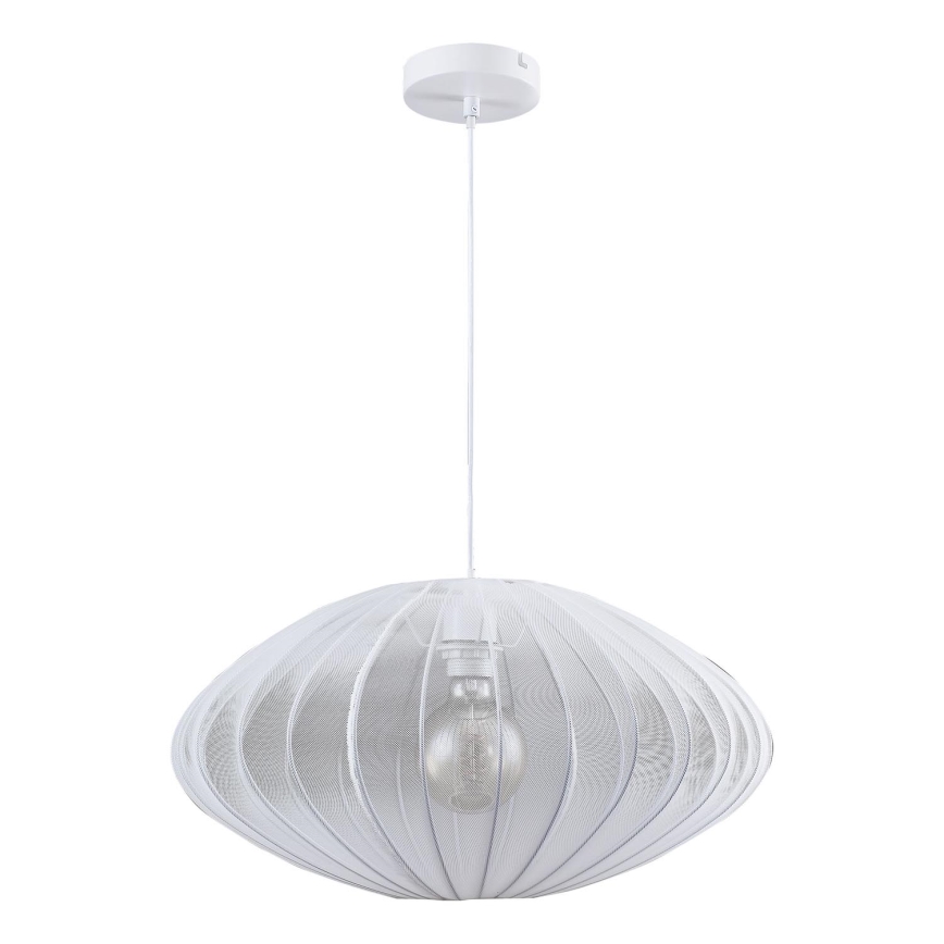 Lampadario a sospensione con filo KINU 1xE27/20W/230V diametro 50 cm bianco