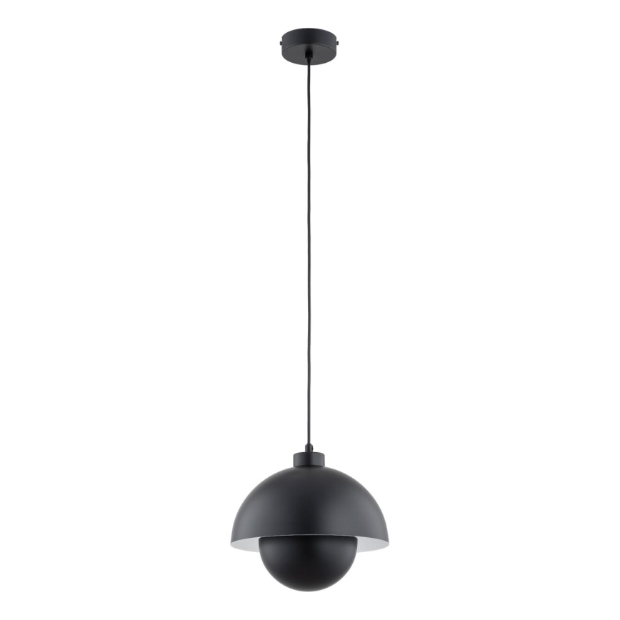 Lampadario a sospensione con filo KUGER 1xE27/15W/230V nero