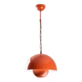 Lampadario a sospensione con filo KURE 1xE27/40W/230V arancione