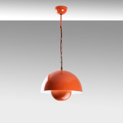 Lampadario a sospensione con filo KURE 1xE27/40W/230V arancione