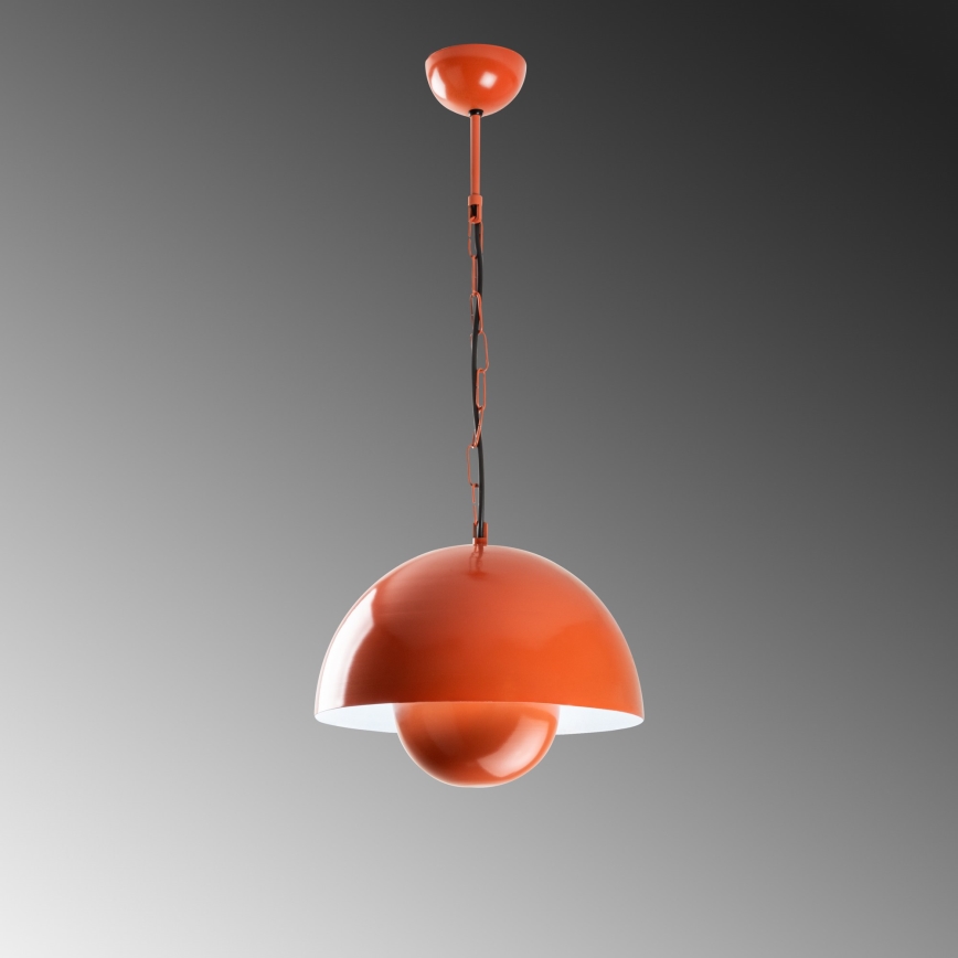 Lampadario a sospensione con filo KURE 1xE27/40W/230V arancione