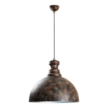 Lampadario a sospensione con filo KURE 1xE27/40W/230V diametro 40 cm grigio