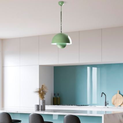 Lampadario a sospensione con filo KURE 1xE27/40W/230V verde