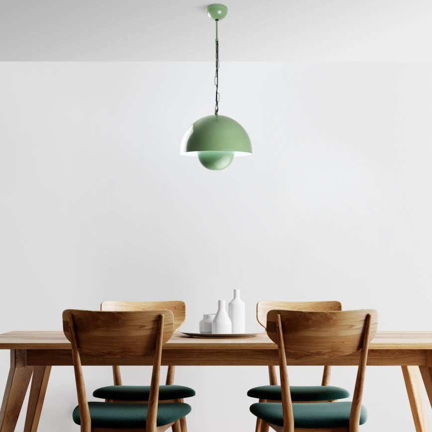 Lampadario a sospensione con filo KURE 1xE27/40W/230V verde