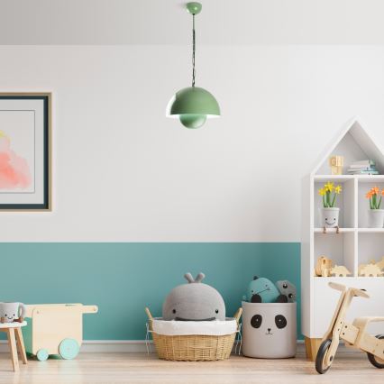 Lampadario a sospensione con filo KURE 1xE27/40W/230V verde