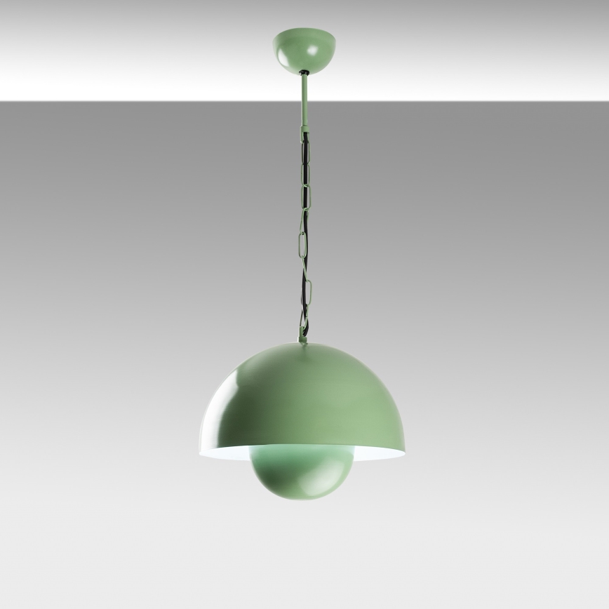 Lampadario a sospensione con filo KURE 1xE27/40W/230V verde