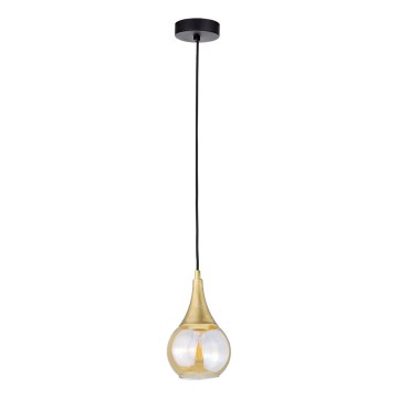 Lampadario a sospensione con filo LACRIMA HONEY 1xE27/60W/230V