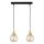 Lampadario a sospensione con filo LACRIMA HONEY 2xE27/60W/230V