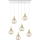 Lampadario a sospensione con filo LACRIMA HONEY 6xE27/60W/230V bianco/oro/fumé beige