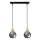 Lampadario a sospensione con filo LACRIMA SMOKY 2xE27/60W/230V