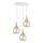 Lampadario a sospensione con filo LACRIMA WHITE 3xE27/60W/230V diametro 30 cm