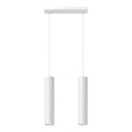 Lampadario a sospensione con filo LAGOS 2 2xGU10/10W/230V bianco