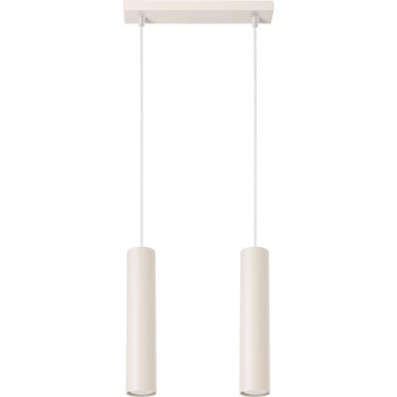 Lampadario a sospensione con filo LAGOS 2xGU10/10W/230V color crema