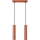 Lampadario a sospensione con filo LAGOS 2xGU10/10W/230V rosso