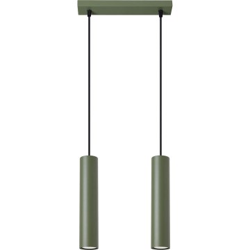 Lampadario a sospensione con filo LAGOS 2xGU10/10W/230V verde