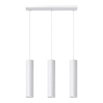 Lampadario a sospensione con filo LAGOS 3 3xGU10/10W/230V bianco