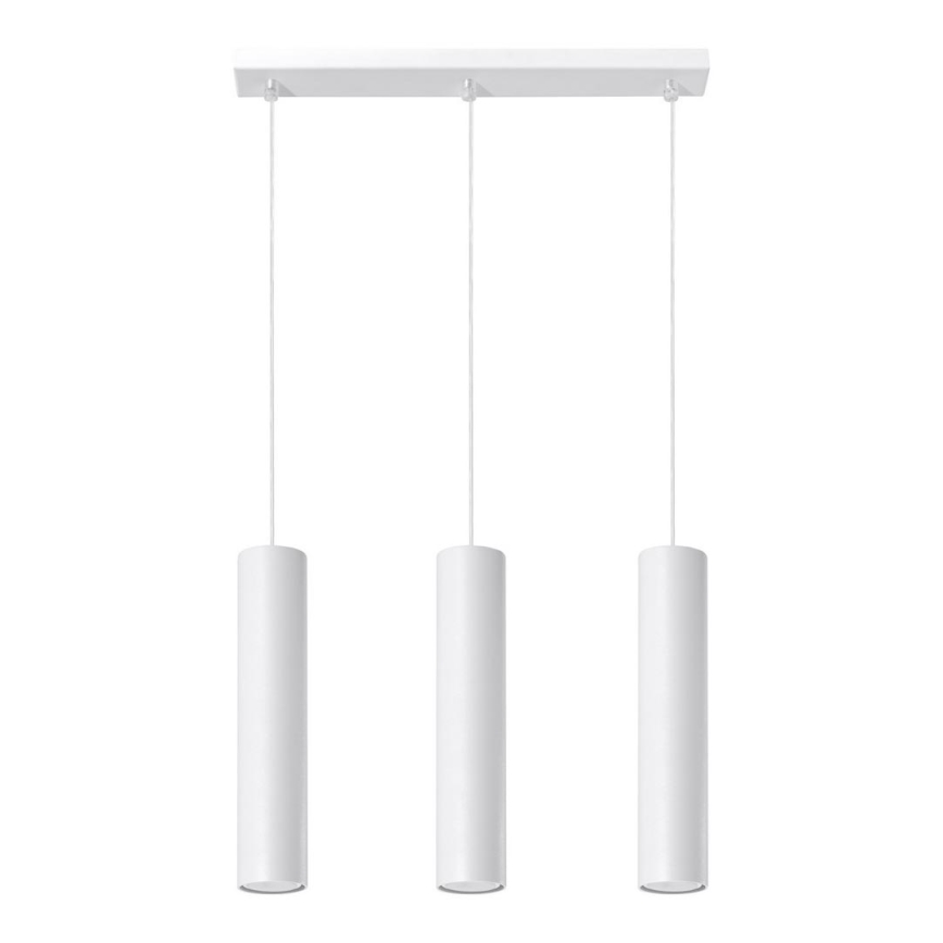 Lampadario a sospensione con filo LAGOS 3 3xGU10/10W/230V bianco