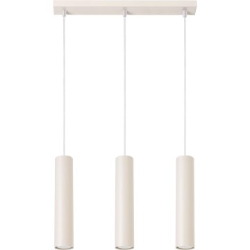 Lampadario a sospensione con filo LAGOS 3xGU10/10W/230V color crema