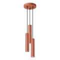 Lampadario a sospensione con filo LAGOS 3xGU10/10W/230V rosso