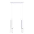 Lampadario a sospensione con filo LAMI 2xGU10/10W/230V bianco