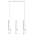Lampadario a sospensione con filo LAMI 3xGU10/10W/230V bianco