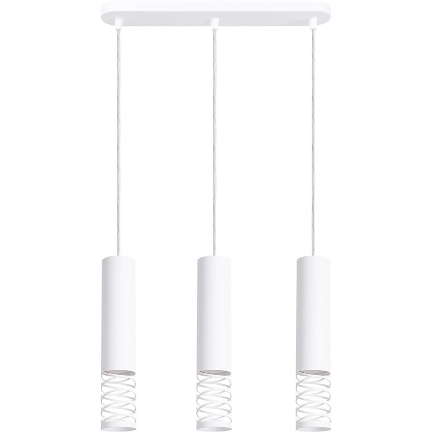 Lampadario a sospensione con filo LAMI 3xGU10/10W/230V bianco