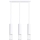Lampadario a sospensione con filo LAMI 3xGU10/10W/230V bianco