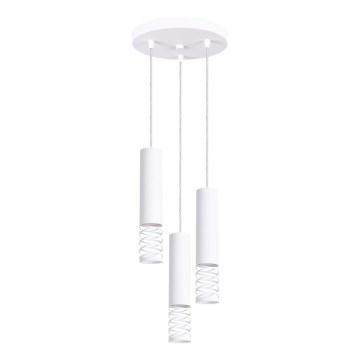 Lampadario a sospensione con filo LAMI 3xGU10/10W/230V bianco