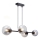 Lampadario a sospensione con filo LATIL 4xE27/60W/230V nero