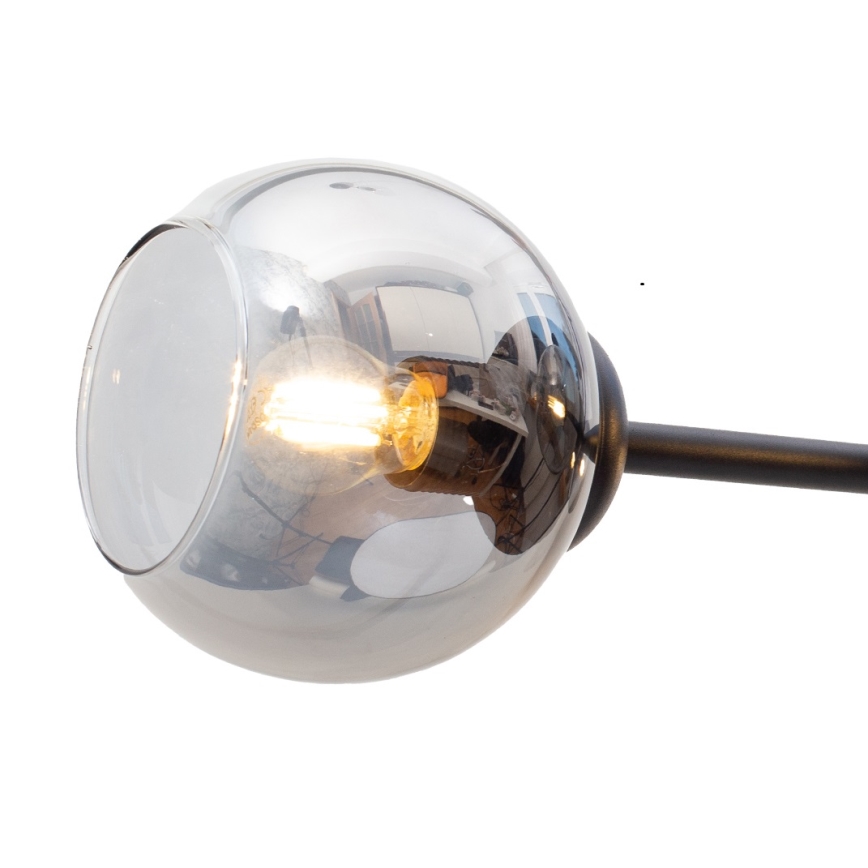 Lampadario a sospensione con filo LATIL 4xE27/60W/230V nero