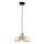 Lampadario a sospensione con filo LATTE 1xE27/60W/230V beige/nero/cromo lucido