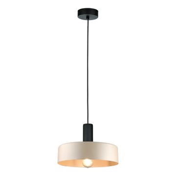Lampadario a sospensione con filo LATTE 1xE27/60W/230V beige/nero